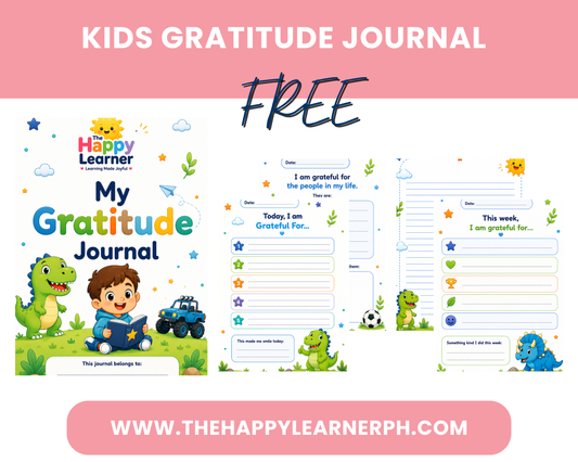 FREE Kids Gratitude Journal (Dino)